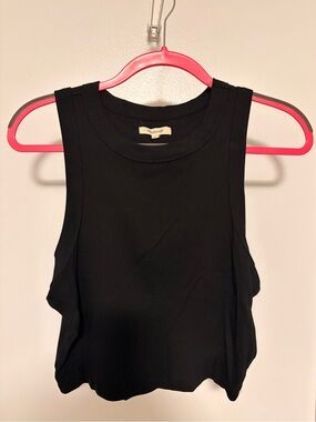 Madewell Black Ribbed Muscle Tank